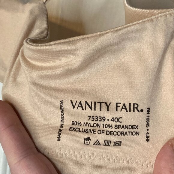 Vanity Fair Illumination Front Close Full Coverage Underwire Bra - Size 40C - Picture 3 of 7